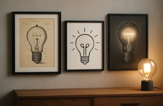 Gloeilamp prenten die je interieur en ontwerp laten oplichten