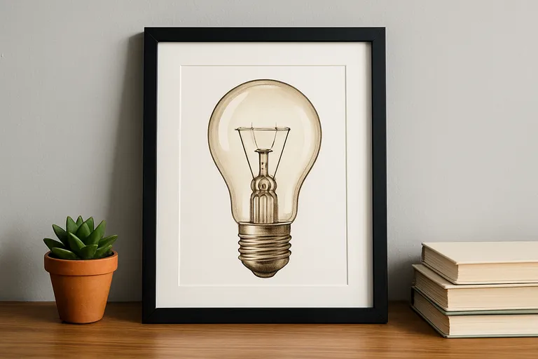 Wat is een gloeilamp prent