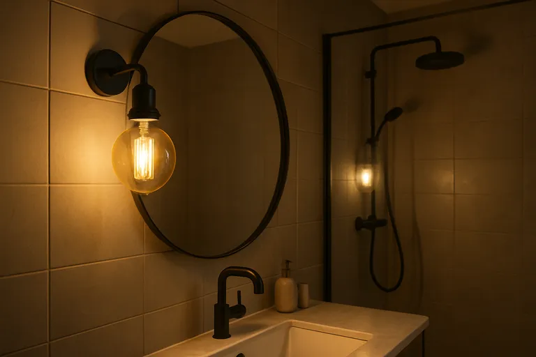 Zo creëer je veilige, sfeervolle badkamerverlichting met de tijdloze charme van de gloeilamp