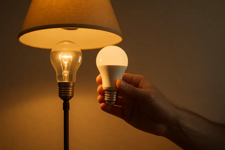 Gloeilamp vervangen door LED: hetzelfde warme licht met veel minder energie