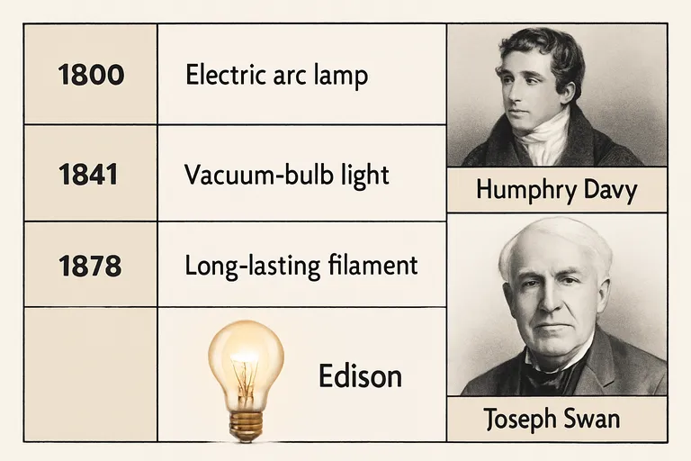 Van pioniers tot doorbraak: de gloeilamp in het kort